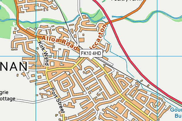 FK10 4HD map - OS VectorMap District (Ordnance Survey)