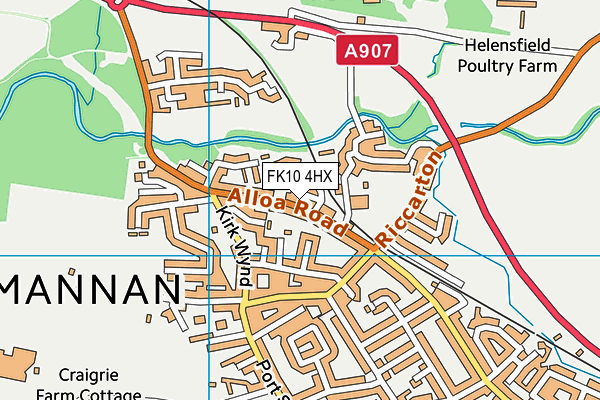 FK10 4HX map - OS VectorMap District (Ordnance Survey)