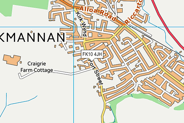 FK10 4JH map - OS VectorMap District (Ordnance Survey)