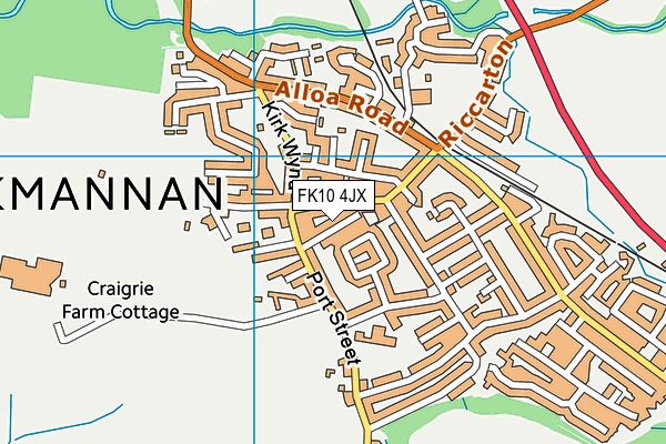 FK10 4JX map - OS VectorMap District (Ordnance Survey)