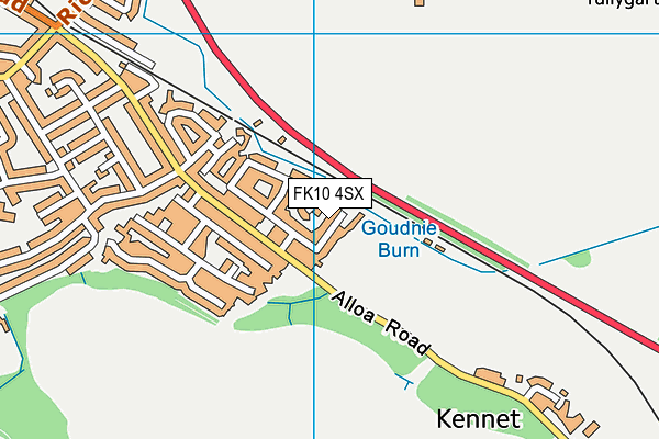 FK10 4SX map - OS VectorMap District (Ordnance Survey)