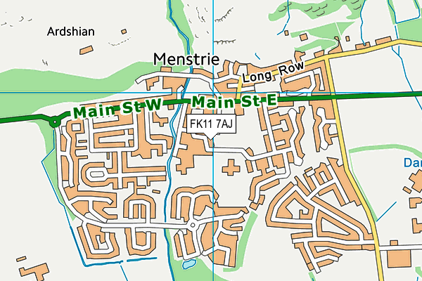 FK11 7AJ map - OS VectorMap District (Ordnance Survey)