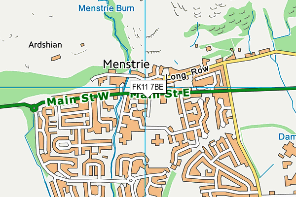 FK11 7BE map - OS VectorMap District (Ordnance Survey)