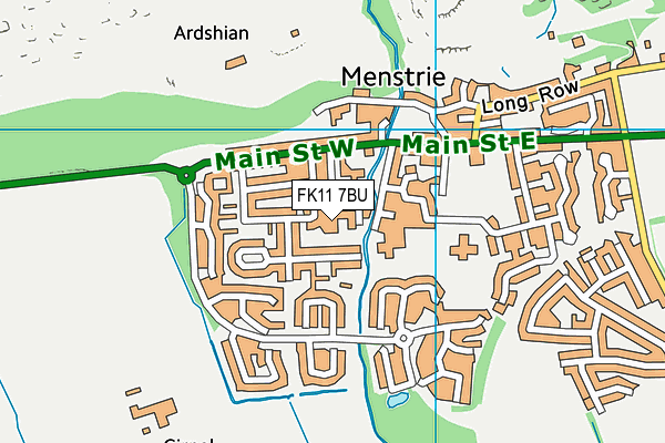 FK11 7BU map - OS VectorMap District (Ordnance Survey)