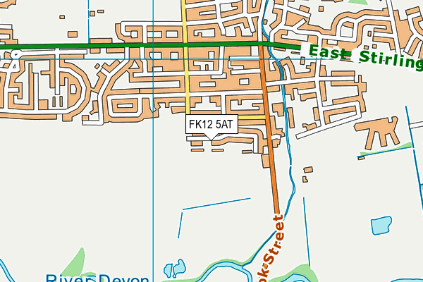 FK12 5AT map - OS VectorMap District (Ordnance Survey)