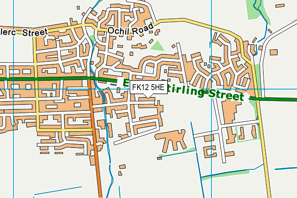 FK12 5HE map - OS VectorMap District (Ordnance Survey)