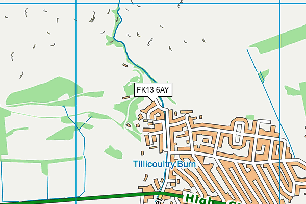 FK13 6AY map - OS VectorMap District (Ordnance Survey)