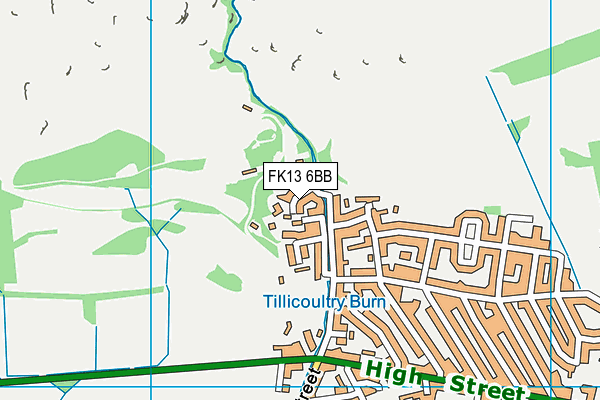FK13 6BB map - OS VectorMap District (Ordnance Survey)