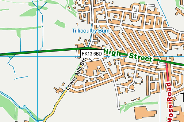 FK13 6BD map - OS VectorMap District (Ordnance Survey)