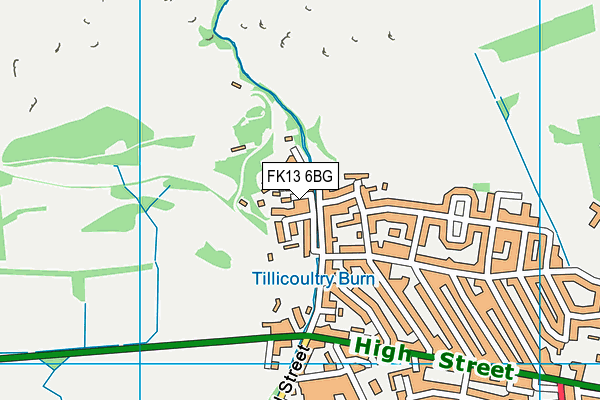 FK13 6BG map - OS VectorMap District (Ordnance Survey)