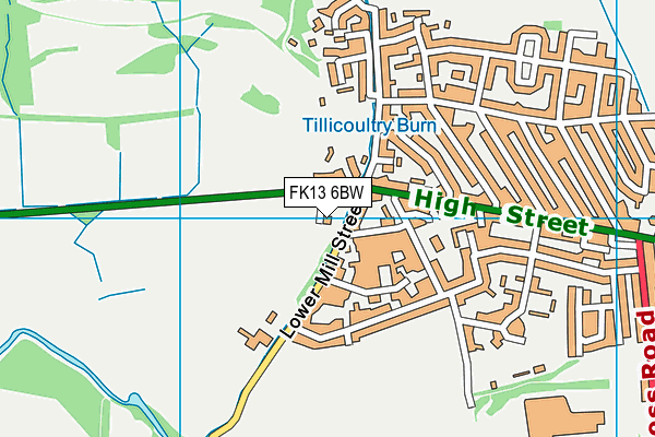 FK13 6BW map - OS VectorMap District (Ordnance Survey)
