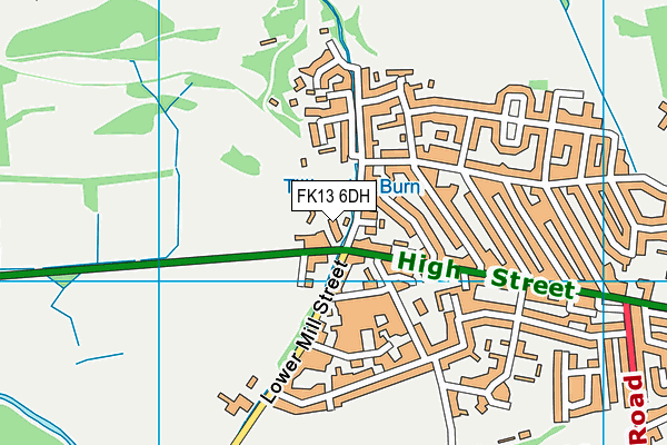 FK13 6DH map - OS VectorMap District (Ordnance Survey)