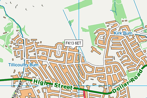 FK13 6ET map - OS VectorMap District (Ordnance Survey)
