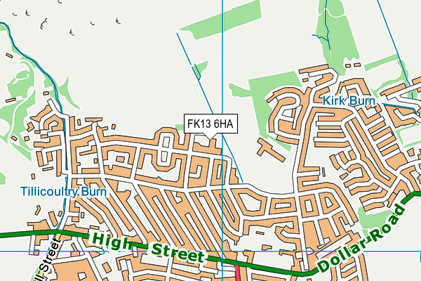 FK13 6HA map - OS VectorMap District (Ordnance Survey)