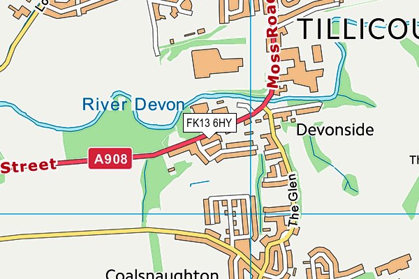 FK13 6HY map - OS VectorMap District (Ordnance Survey)