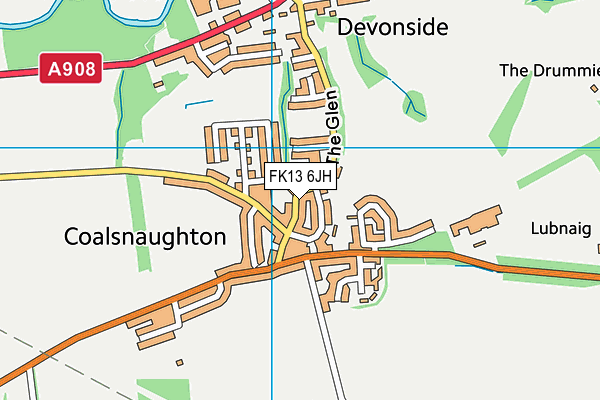 FK13 6JH map - OS VectorMap District (Ordnance Survey)