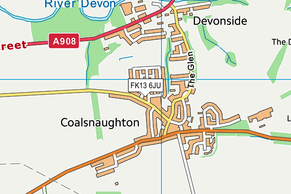 FK13 6JU map - OS VectorMap District (Ordnance Survey)