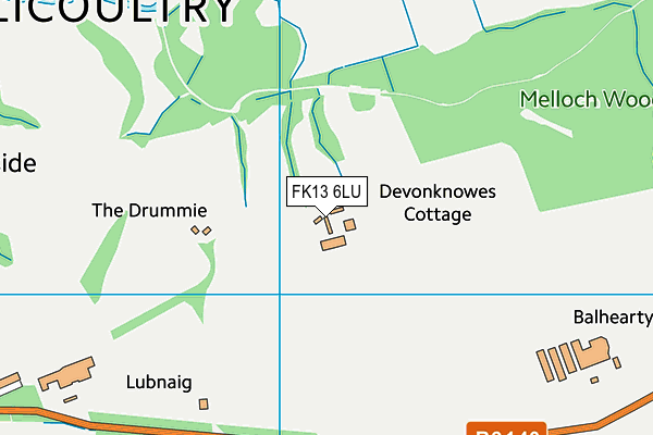 FK13 6LU map - OS VectorMap District (Ordnance Survey)