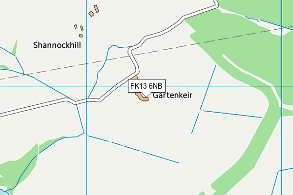 FK13 6NB map - OS VectorMap District (Ordnance Survey)
