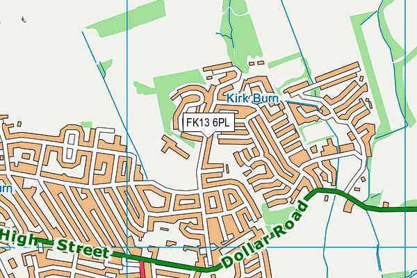FK13 6PL map - OS VectorMap District (Ordnance Survey)