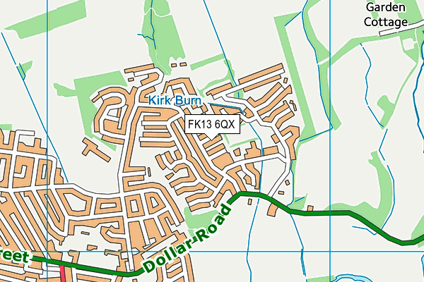 FK13 6QX map - OS VectorMap District (Ordnance Survey)