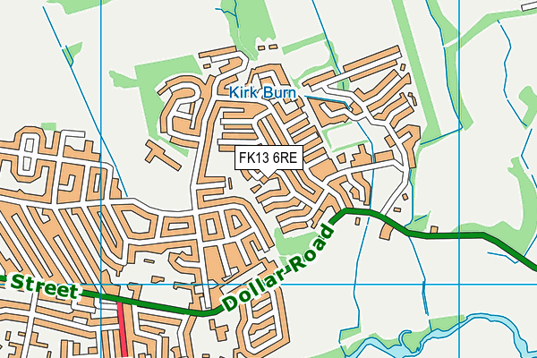 FK13 6RE map - OS VectorMap District (Ordnance Survey)