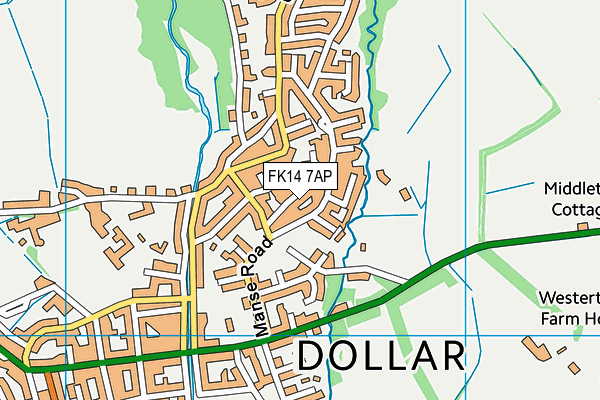 FK14 7AP map - OS VectorMap District (Ordnance Survey)