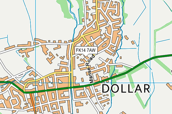 FK14 7AW map - OS VectorMap District (Ordnance Survey)