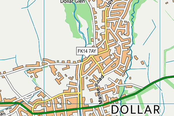 FK14 7AY map - OS VectorMap District (Ordnance Survey)