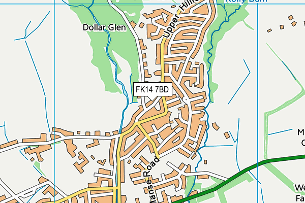 FK14 7BD map - OS VectorMap District (Ordnance Survey)