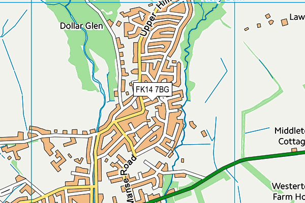 FK14 7BG map - OS VectorMap District (Ordnance Survey)