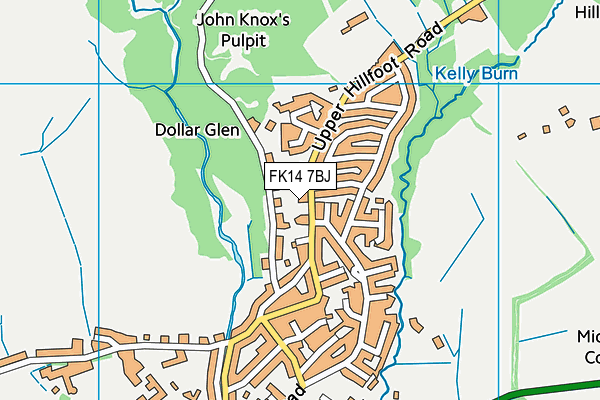 FK14 7BJ map - OS VectorMap District (Ordnance Survey)