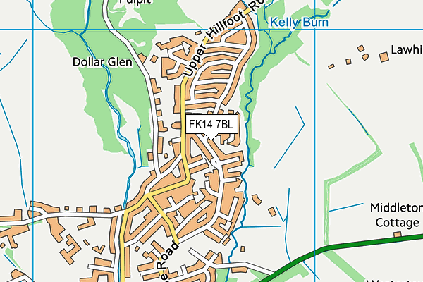 FK14 7BL map - OS VectorMap District (Ordnance Survey)