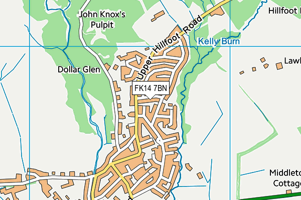 FK14 7BN map - OS VectorMap District (Ordnance Survey)