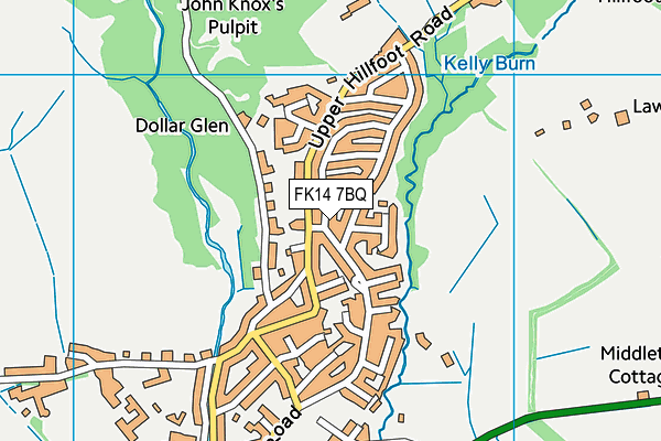 FK14 7BQ map - OS VectorMap District (Ordnance Survey)