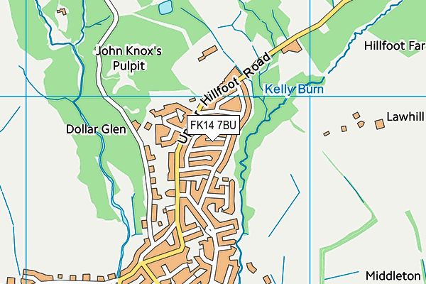 FK14 7BU map - OS VectorMap District (Ordnance Survey)