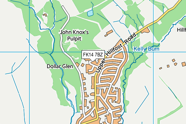FK14 7BZ map - OS VectorMap District (Ordnance Survey)