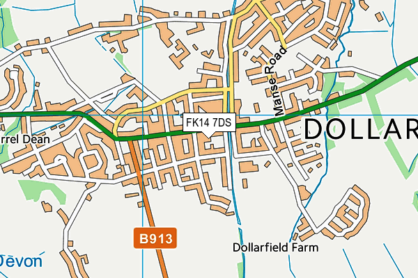 FK14 7DS map - OS VectorMap District (Ordnance Survey)