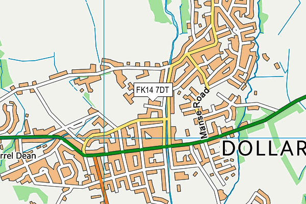 FK14 7DT map - OS VectorMap District (Ordnance Survey)