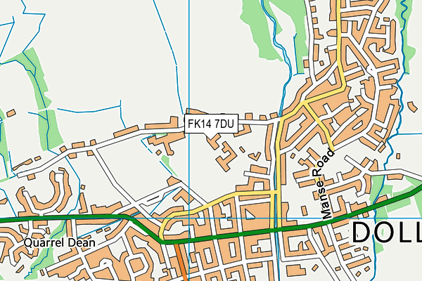 FK14 7DU map - OS VectorMap District (Ordnance Survey)