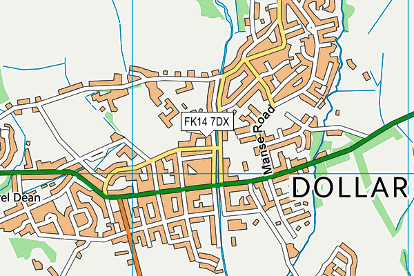 FK14 7DX map - OS VectorMap District (Ordnance Survey)