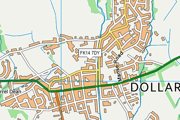 FK14 7DY map - OS VectorMap District (Ordnance Survey)