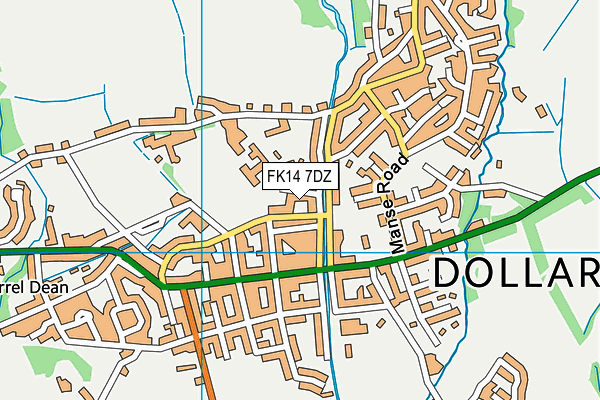 FK14 7DZ map - OS VectorMap District (Ordnance Survey)
