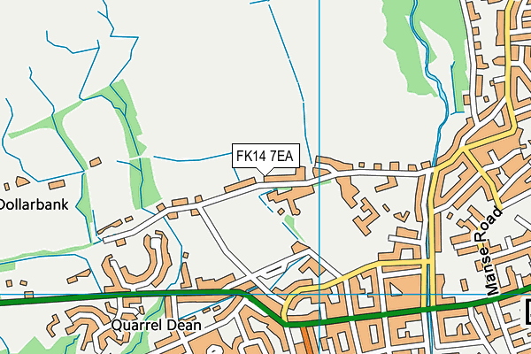 FK14 7EA map - OS VectorMap District (Ordnance Survey)