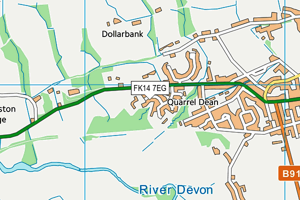 FK14 7EG map - OS VectorMap District (Ordnance Survey)