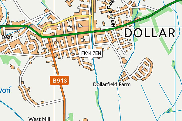 FK14 7EN map - OS VectorMap District (Ordnance Survey)