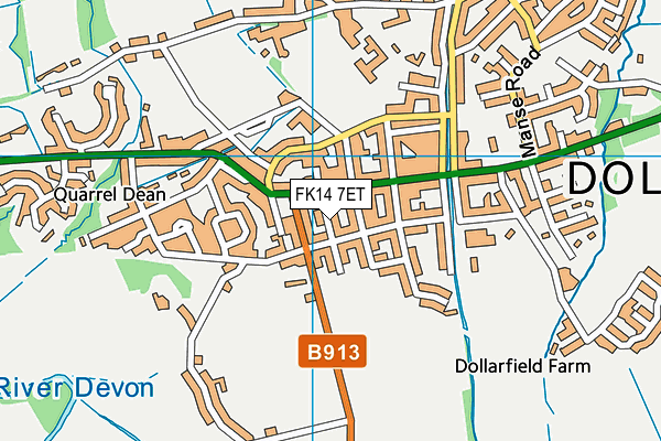 FK14 7ET map - OS VectorMap District (Ordnance Survey)