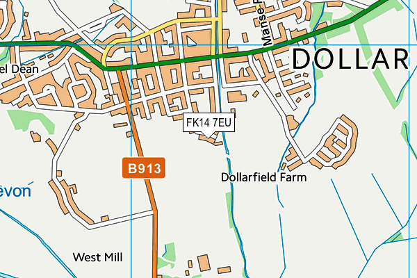 FK14 7EU map - OS VectorMap District (Ordnance Survey)