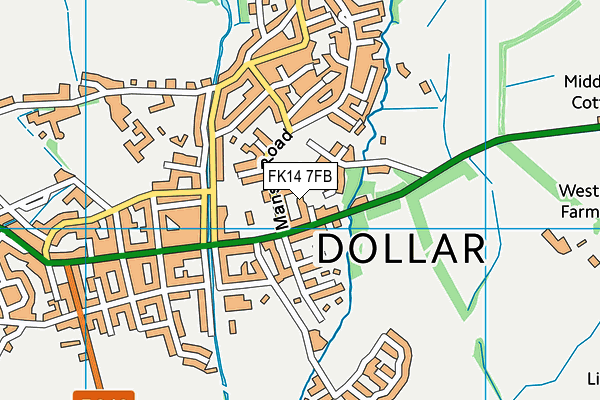 FK14 7FB map - OS VectorMap District (Ordnance Survey)