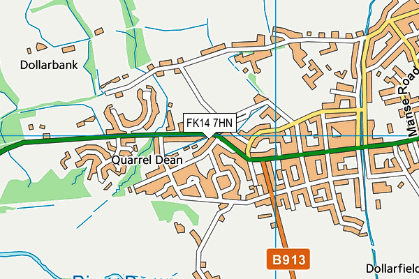 FK14 7HN map - OS VectorMap District (Ordnance Survey)